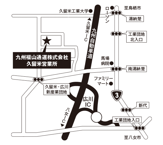福岡久留米配送センター地図